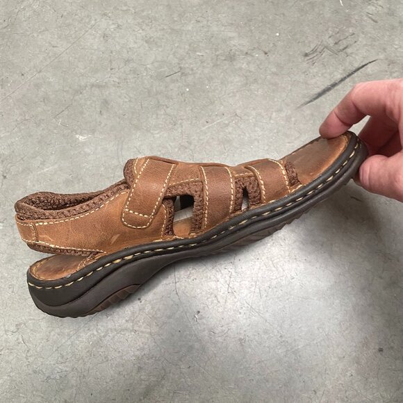 VINTAGE BORN GILA STYLE WOMEN'S SIZE 6 BROWN LEATHER STRAP COMFORT SANDALS - Picture 14 of 15